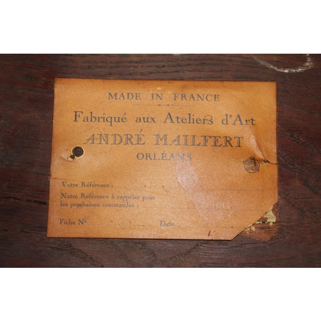 Signed French Louis XV Style Inlaid Marquetry 2 Tier Night Stand End Table For Sale - Image 10 of 10