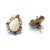 Bochic “Capri” Vintage Opal & Multi Tourmaline Earrings Set In 18K Gold & Silver For Sale - Image 4 of 8