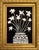 Original Contemporary Black and White Framed Floral Painting For Sale