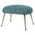 Mid-Century Modern Blue Fabric and Metal Legs Footstool, Italy, 1950 For Sale - Image 9 of 9