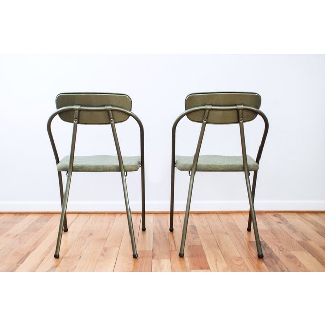 Retro Metal Folding Chairs A Pair Chairish