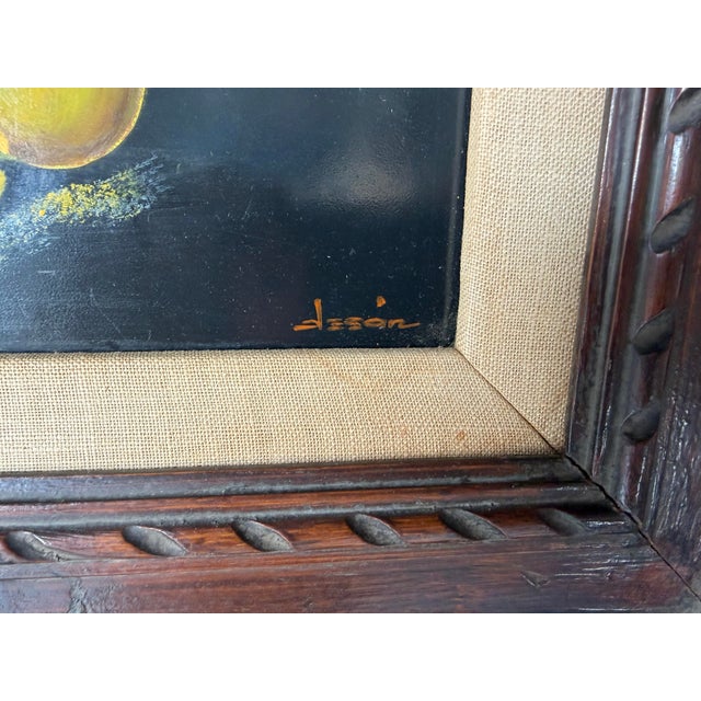 1970s Vintage Desan Still Life Oil on Masonite Painting – Framed For Sale - Image 11 of 12
