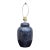 Vintage Dark Blue Ginger Jar Ceramic Table Lamp With Crackle-Style Glazed Finish For Sale