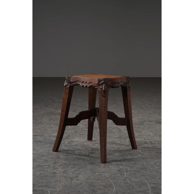 Art Nouveau Stool, 1910s For Sale - Image 3 of 15