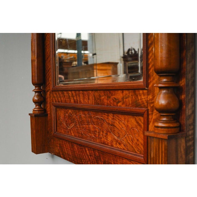Gründerzeit Wall Mirror in Walnut, Late 19th Century For Sale - Image 12 of 13