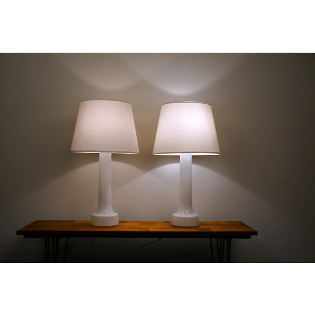 Large Swedish Art Glass Table Lamps from Bergboms, 1960s, Set of 2 For Sale - Image 10 of 10