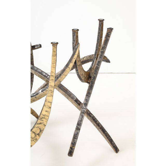 Silas Seandel Cut Steel and Bronze "Ortega" Dining Table For Sale - Image 13 of 18
