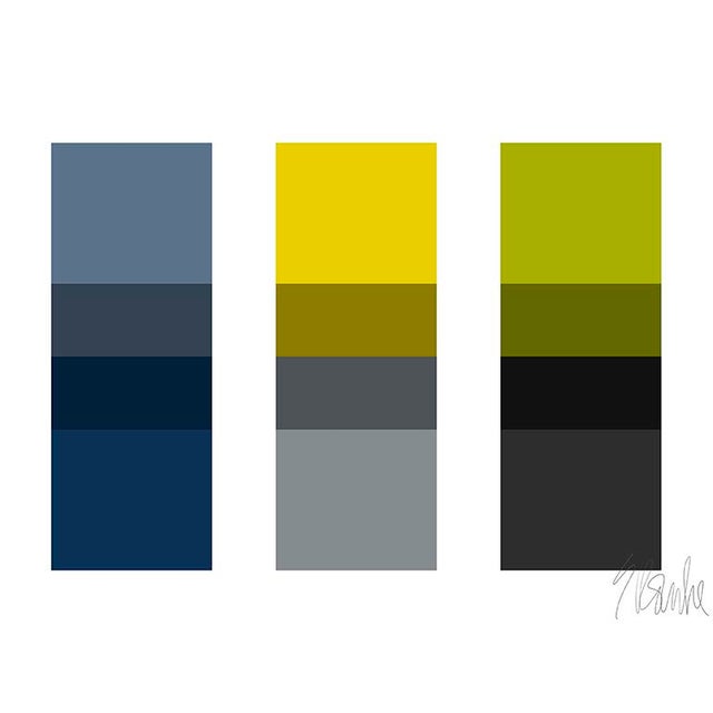 Couples Yellow Blue GreenArt Print 30" X 23" by Liz Roache For Sale In Boston - Image 6 of 6
