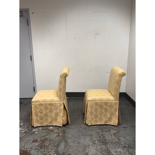 Custom Design Side Dining Chairs, Pair For Sale In San Francisco - Image 6 of 12
