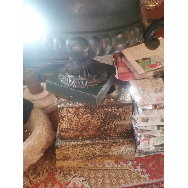 One of the bases has the paint worn out (it could be painted) but they are in very good condition\.