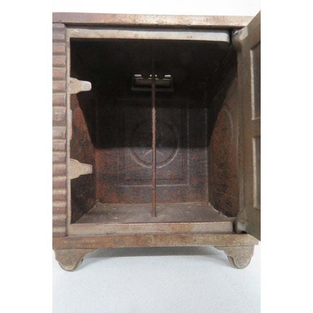 Mid 20th Century Security Safe Home Deposit Cast Iron Combination Lock Coin Piggy Bank 4734b For Sale - Image 5 of 18