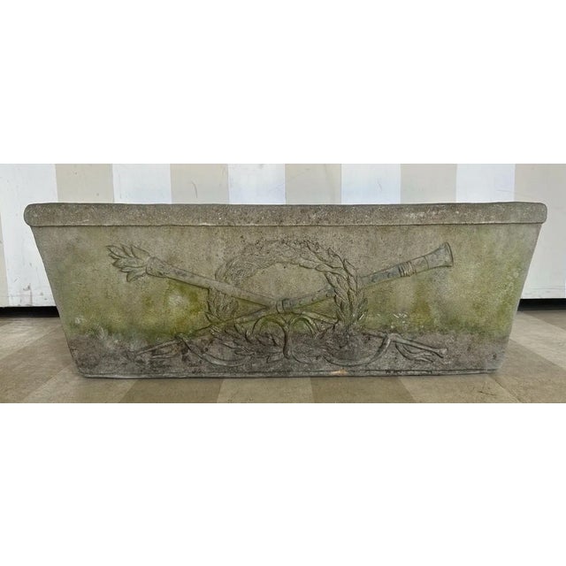 Late 19th- Early 20th Century French Neoclassical Style Cast Stone Planter For Sale - Image 4 of 6