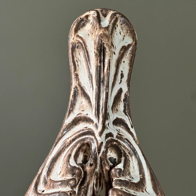 Vintage Monumental Postmodern Biomorphic Drip Glaze Ceramic Sculpture For Sale - Image 9 of 12