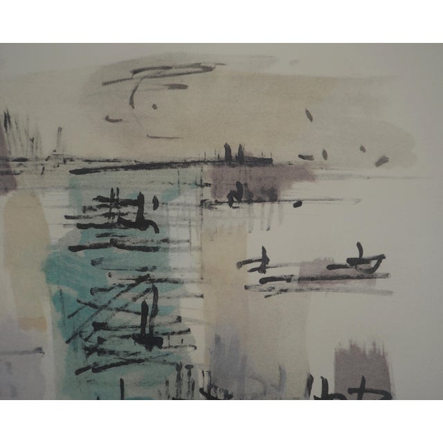 After Jean Bazaine, Landscape in Fog, 1958, Stencil on Paper For Sale - Image 4 of 6