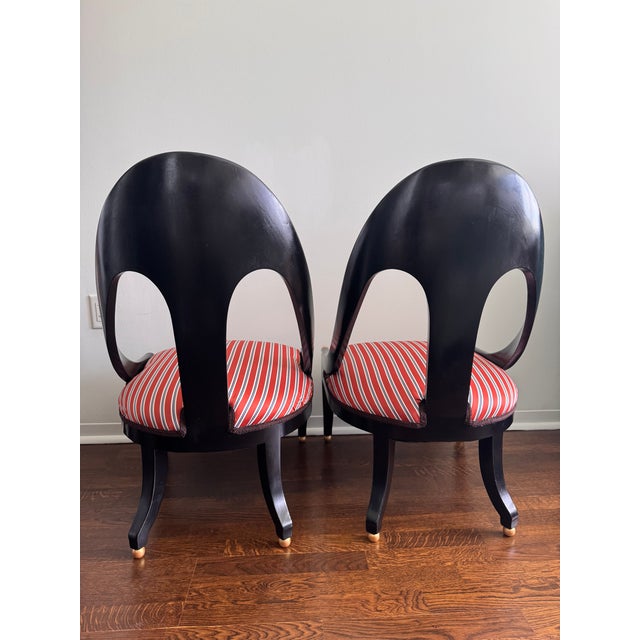 1960s Pair of Regency Spoon Back Chairs For Sale - Image 9 of 11