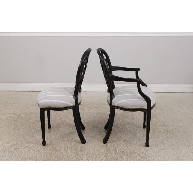 Set of 8 Spiral Web Back Dining Chairs For Sale In Philadelphia - Image 6 of 18