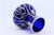 Blue Glass Jar with Islamic Style Silver Cut For Sale - Image 3 of 8
