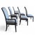 Late 20th Century Set of Six Reupholstered Grey Wood Dining Chairs For Sale - Image 13 of 18
