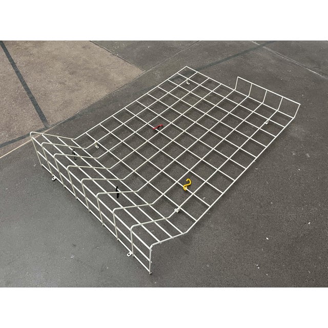 Mid-Century Modern German Minimalist White String Coat Rack, 1960s For Sale - Image 12 of 18