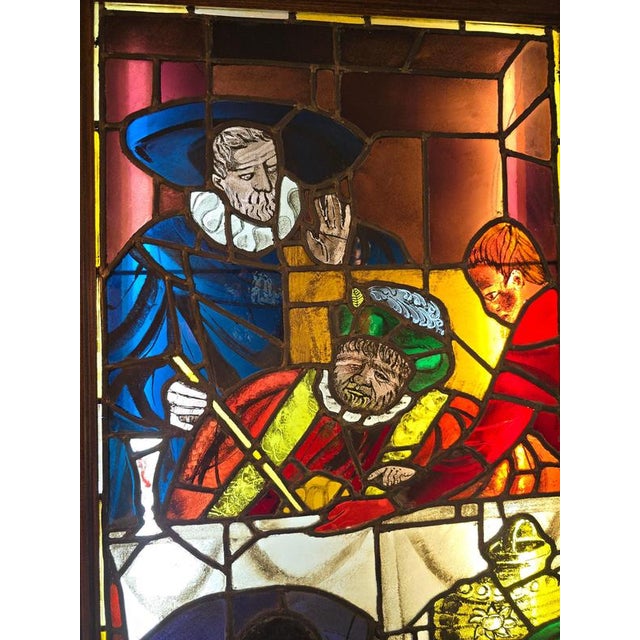Stained Glass Panels with Don Quixote Motifs, 1860s, Set of 2 For Sale - Image 4 of 12