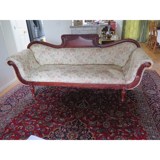 Somerset Furniture Company Duncan Phyfe Style Mahogany Sofa For Sale - Image 9 of 9