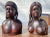 Indonesian Hand Carved Wood Busts - Set of 2 For Sale In Milwaukee - Image 6 of 6
