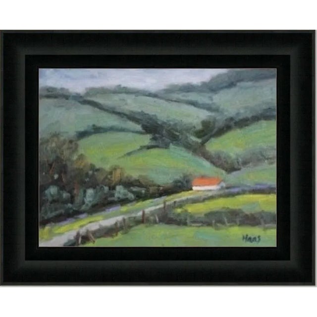 Quiet Places & Journeys — White Barn With Red Roof (Original Oil Landscape) For Sale - Image 12 of 12
