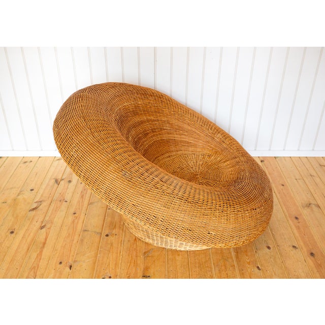 Mid-Century Modern Sculptural Wicker Basket Lounge Chair by Isamu Kenmochi, 1970s For Sale - Image 13 of 18