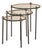 Trio of French Round Nesting Tables by Jacques Adnet, 1950s For Sale