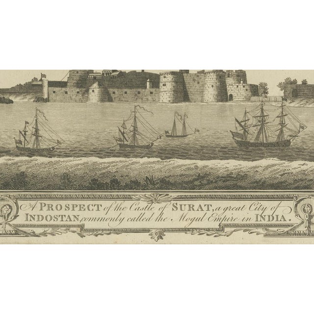 Late 18th Century Antique View of Surat Castle by Millar, 1782 For Sale - Image 5 of 10