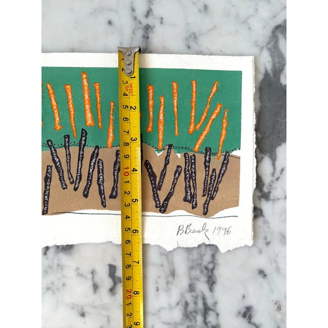 1990s Barbara Beck 1996 Abstract Watercolor-Signed/Dated/Unframed For Sale - Image 5 of 8