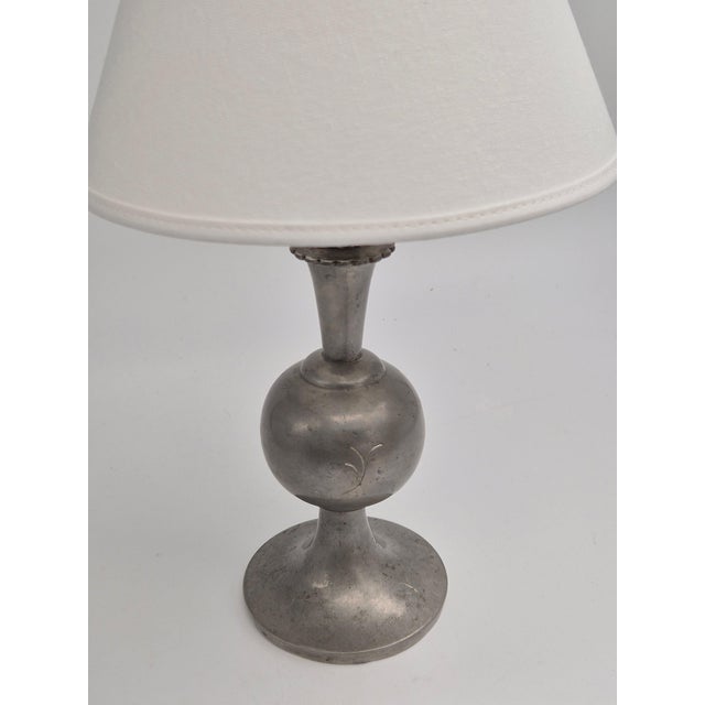 Swedish grace table lamp designed by celestine / celestin andersson (sweden, 1903-1953) in 1930/d8. A beautiful pewter...