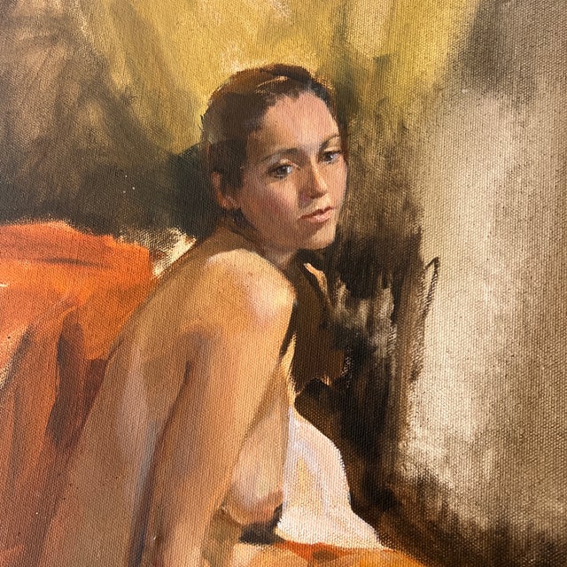 Modern European school portrait of a lady titled Tanya by Moldovan artist A.Zuyev