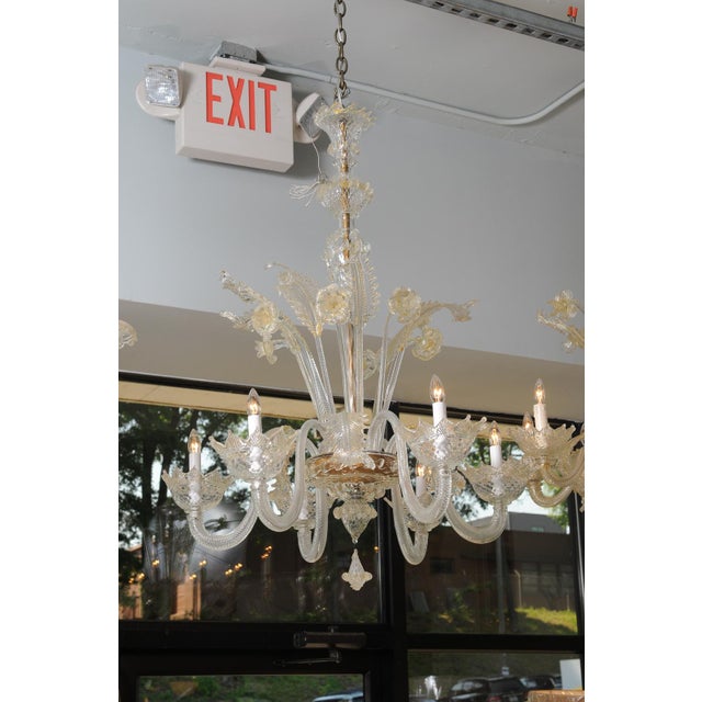 1940s Cascading 6-Light Murano Glass Chandelier For Sale - Image 14 of 17