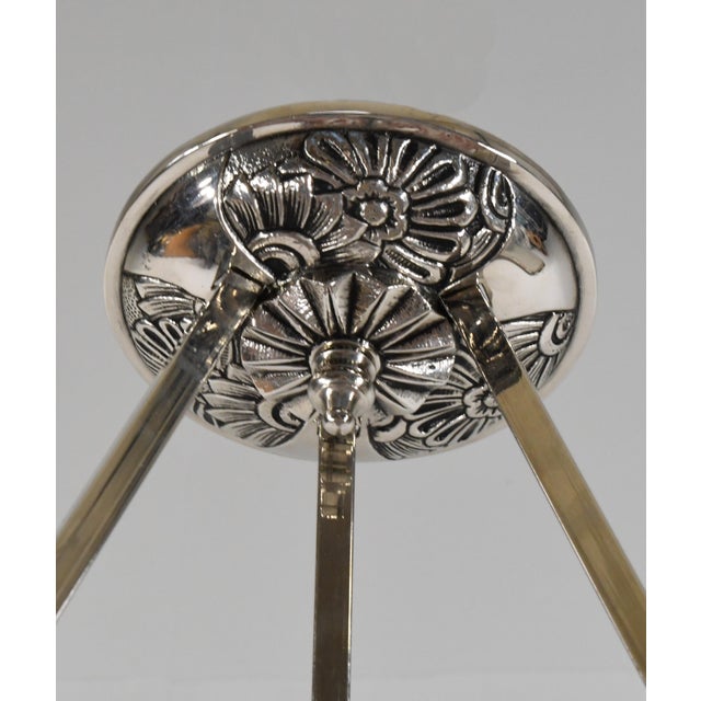 French Art Deco Pendant Light by Loys Lucha - 1930 Chandelier France For Sale - Image 10 of 13
