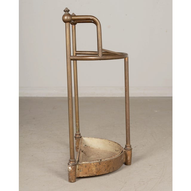 19th Century 19th Century French Brass and Cast Iron Umbrella Stand For Sale - Image 5 of 9