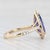 2010s 5.34ctw Pear Tanzanite Diamond Halo Ring 14k Gold Size 6.5 Teardrop Engagement For Sale - Image 5 of 9