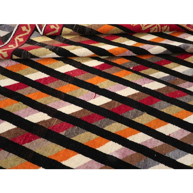 Red Galerie Shabab Collection Mid-20th Century Handmade Turkish Art Deco Style Small Room Size Carpet For Sale - Image 8 of 8