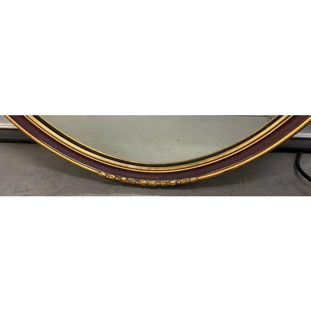 Antique Oval Mirror English Gilt Gesso Adam Style Victorian c.1890 For Sale In Palm Springs - Image 6 of 10