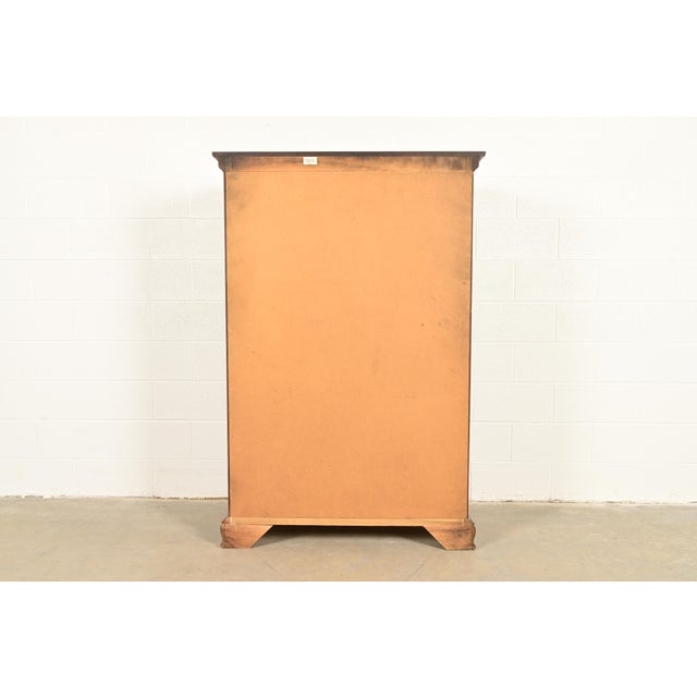 Thomasville Georgian Carved Cherry Wood Highboy Dresser, Circa 1980s For Sale - Image 14 of 15