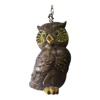 Vintage Owl Swag Light For Sale