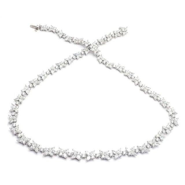 Tiffany & Co. Victoria Diamond Mixed Cluster Platinum Necklace For Sale In Philadelphia - Image 6 of 12