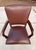 Plastic Set of 4 Vintage 1990s Gunlocke Georgian Style Brown Vinyl Armchairs For Sale - Image 7 of 18