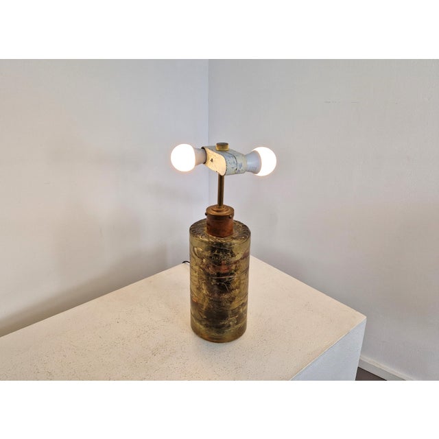 Vintage Resin and Copper Lamp, 1970s For Sale - Image 6 of 12