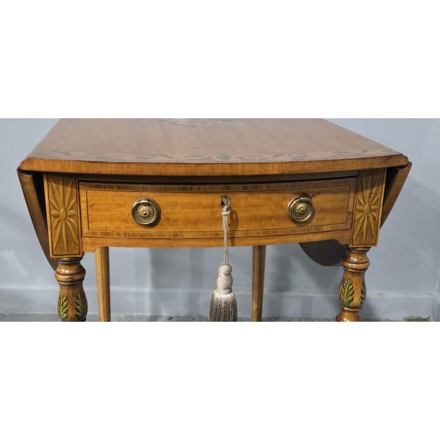 Vintage Painted Satinwood Pembroke Table, 1920 For Sale - Image 15 of 16