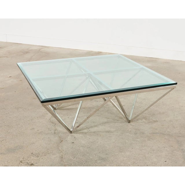 Paolo Piva Style Alanda Square Pyramidal Cocktail Table For Sale - Image 9 of 12