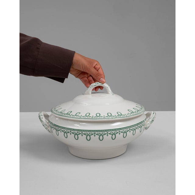 20th Century Belgian Special Edition Porcelain Tureen With Lid For Sale - Image 18 of 18