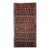 Vintage Moroccan Kilim Rug, Handwoven Wool & Cotton, Stripe Pattern, Red & Brown, 4x7 For Sale