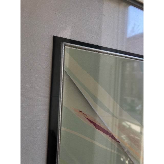 1980s Abstract Limited Edition Signed Serigraph by Elba Alvarez, Framed