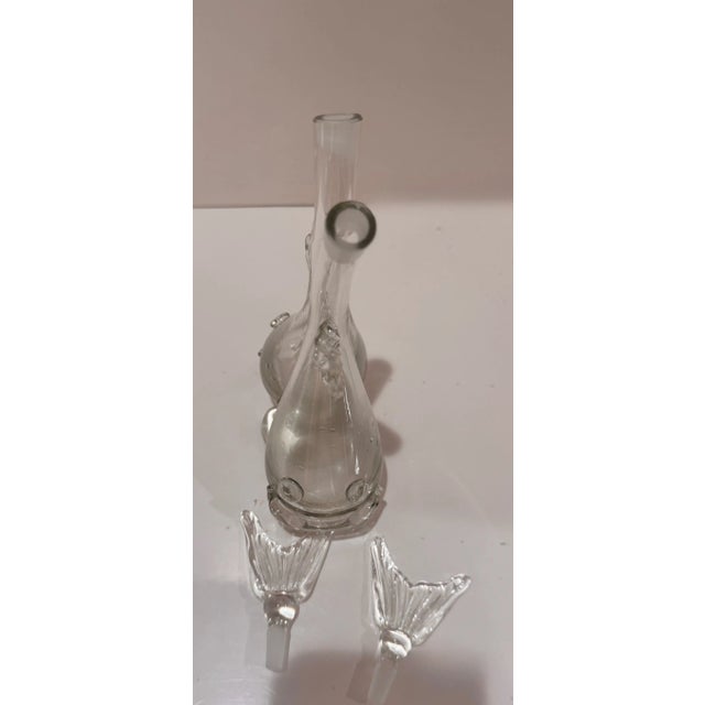 1950s Vintage 1950s Murano Glass Fish Cruet Set – Handblown Italian Art Glass For Sale - Image 5 of 7